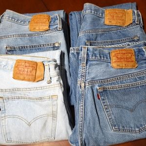Lot of Levi Strauss 501 Jeans